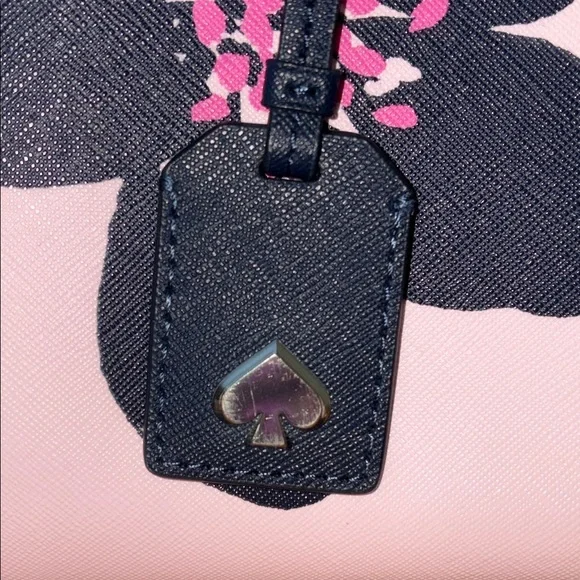 Kate Spade Pink and Navy Floral Satchel - Picture 6 of 6